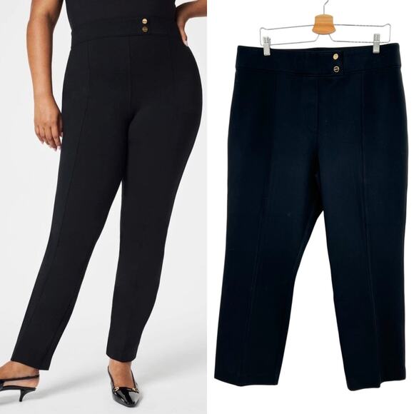 Spanx The Perfect Pant Stretch Shaping Tapered Ankle Black Plus Size 2X - Picture 1 of 11